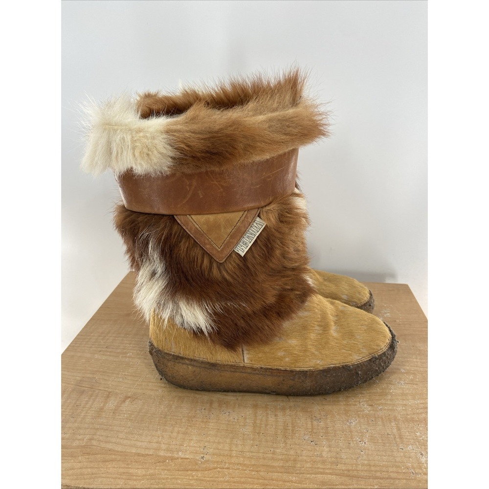 Tecnica Tan Fur Ski Boots Made in Italy Women's Size 43 32